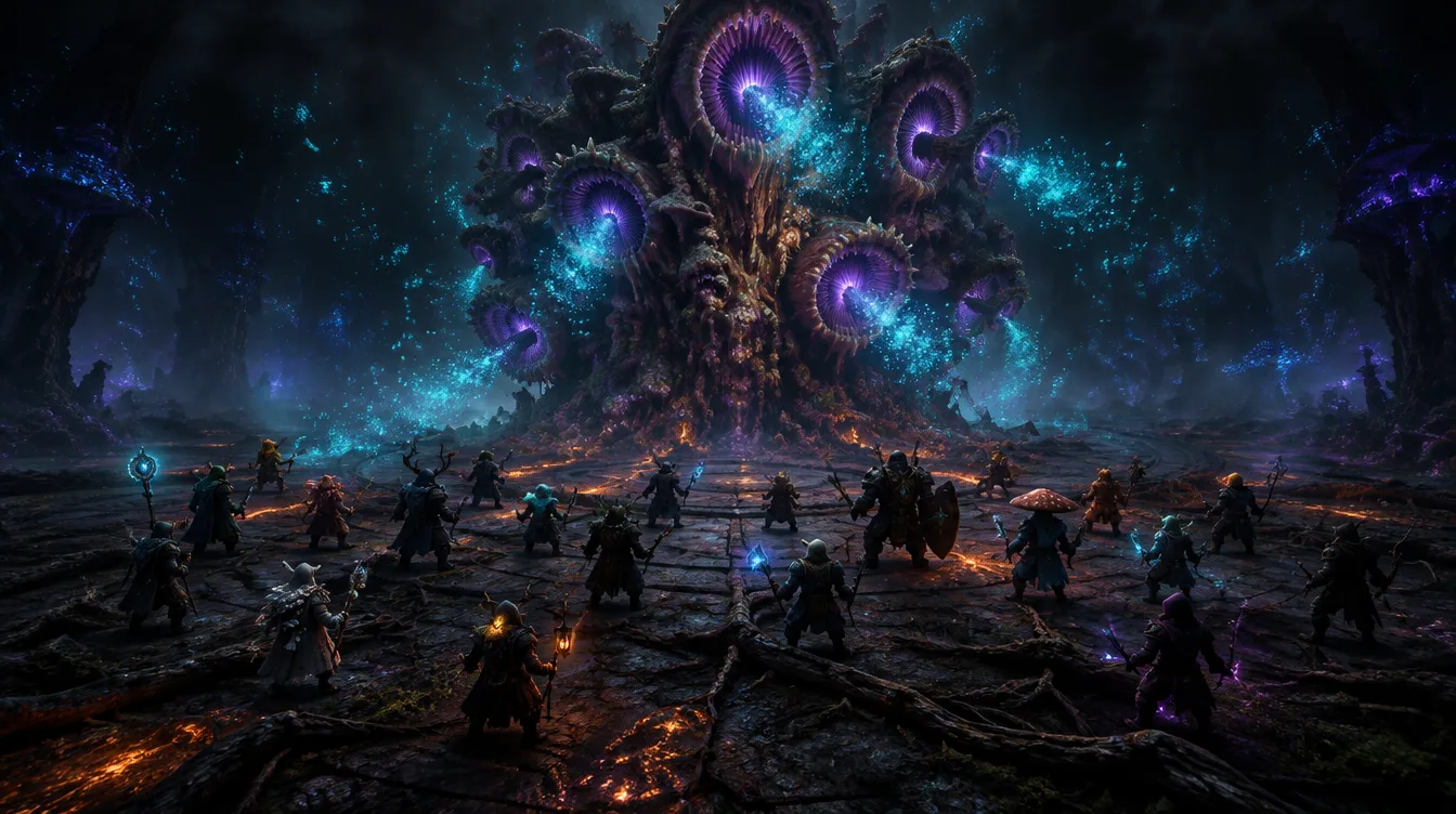 Tangkapan game: dua puluh pemain mengepung the Rot Choir di arena akar